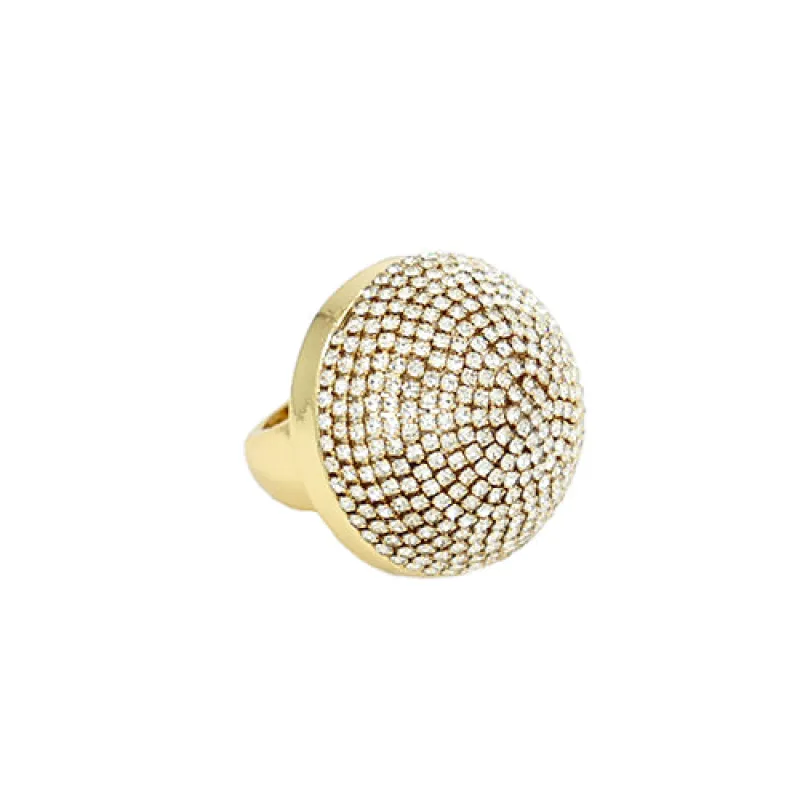 GOLD CLEAR STRETCH RING ( 2043 GDCLR ) sold by Oh My Jewelry