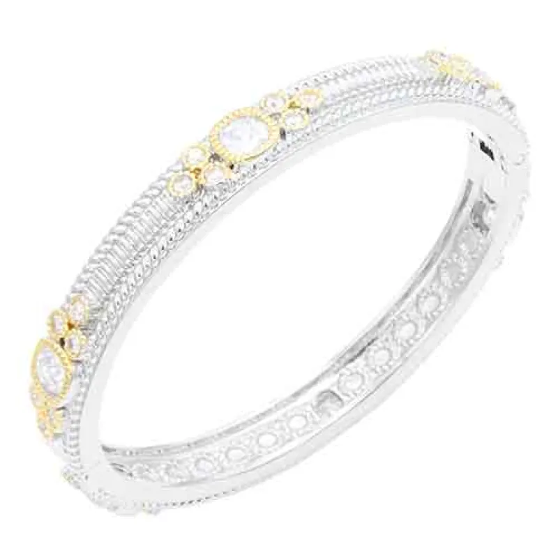 SILVER GOLD BANGLE ( 302 2T ) sold by Oh My Jewelry