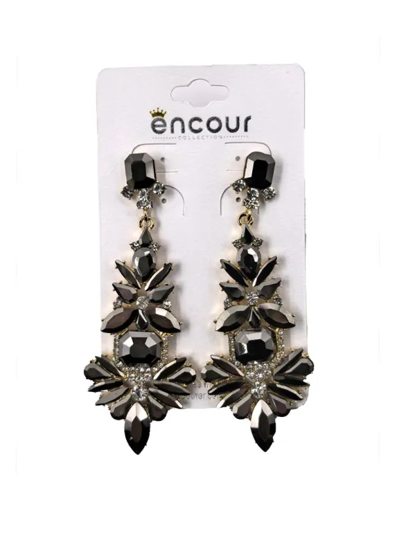 GOLD HEMATITE DANGLING EARRINGS ( 0476 2HM ) sold by Oh My Jewelry