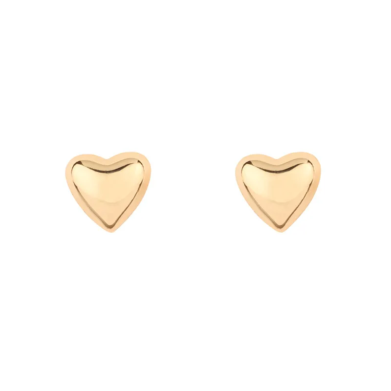 .75" GOLD DIPPED PUFFY HEART STUD EARRINGS ( 6961 GD ) sold by Oh My Jewelry