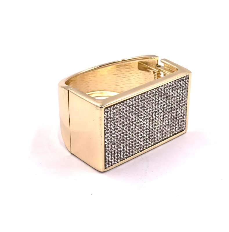 GOLD BANGLE CLEAR STONES ( 0298 2C ) sold by Oh My Jewelry