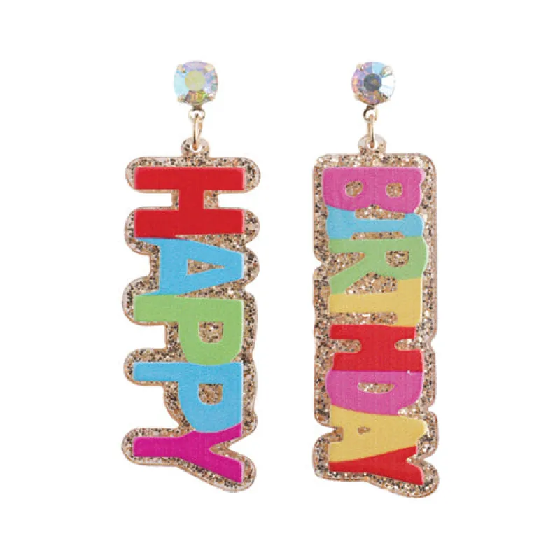 HAPPY BIRTHDAY EARRINGS ( 28396 MUG ) sold by Oh My Jewelry