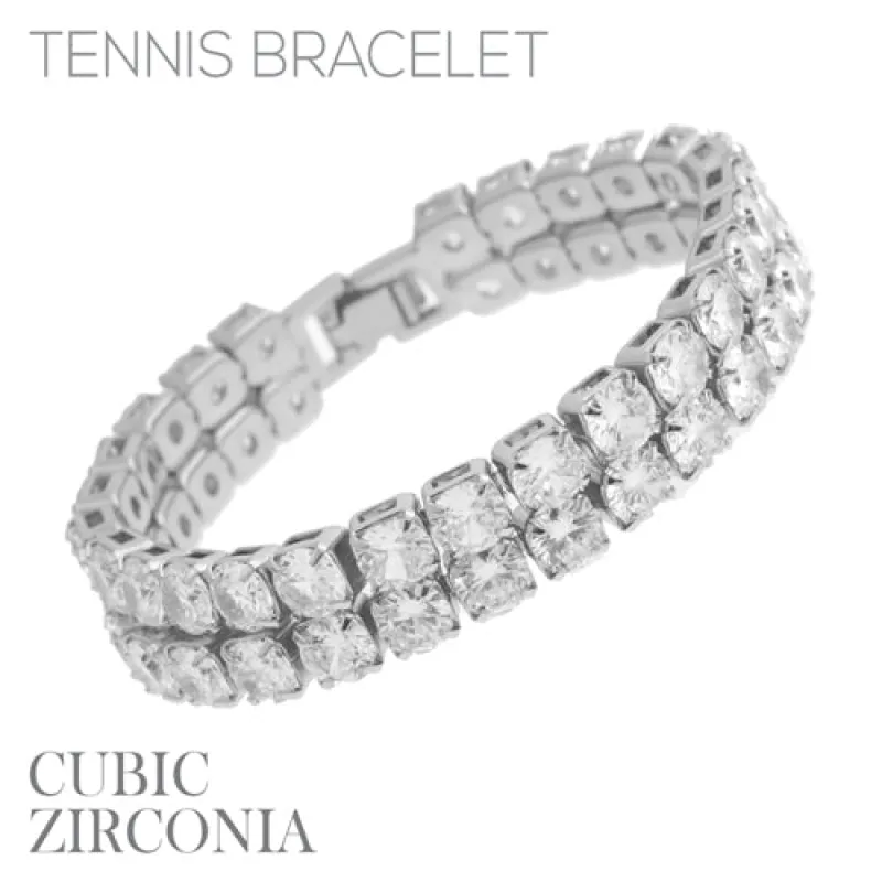 SILVER 6MM TENNIS BRACELET ( 84294 CRR ) sold by Oh My Jewelry