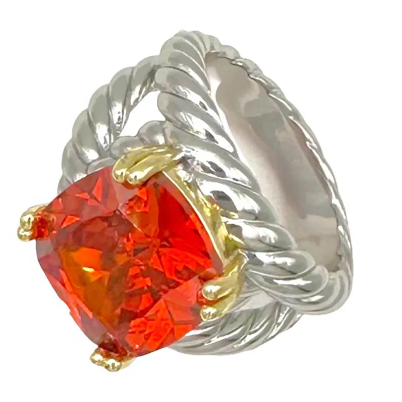 SILVER GOLD RING RED STONE SIZE 8 ( 2157 KG 8 ) sold by Oh My Jewelry