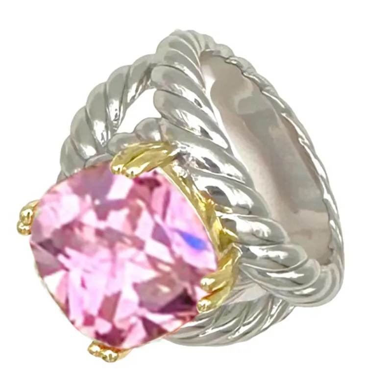 SILVER GOLD RING PINK STONE SIZE 10 ( 2157 KRO 10 ) sold by Oh My Jewelry