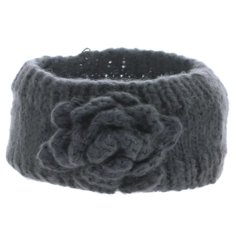 GRAY KNIT HEADBAND FLOWER ( 71036 BD ) sold by Oh My Jewelry