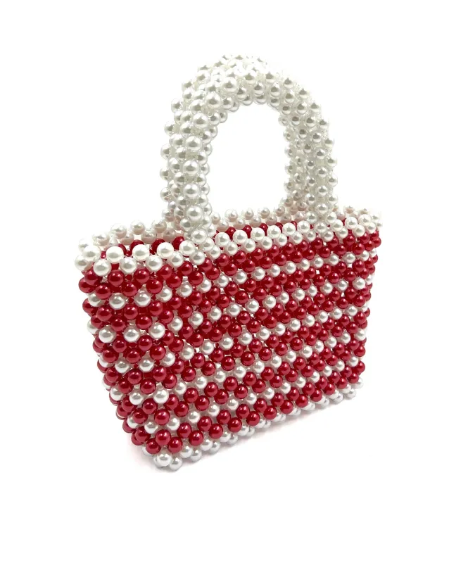 RED WHITE PEARL BAG ( 0094 WHRD ) sold by Oh My Jewelry