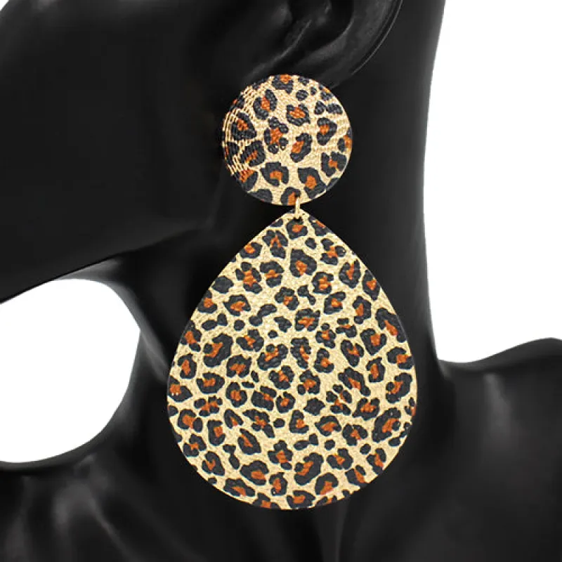ANIMAL PRINT EARRINGS ( 3497 GD ) sold by Oh My Jewelry