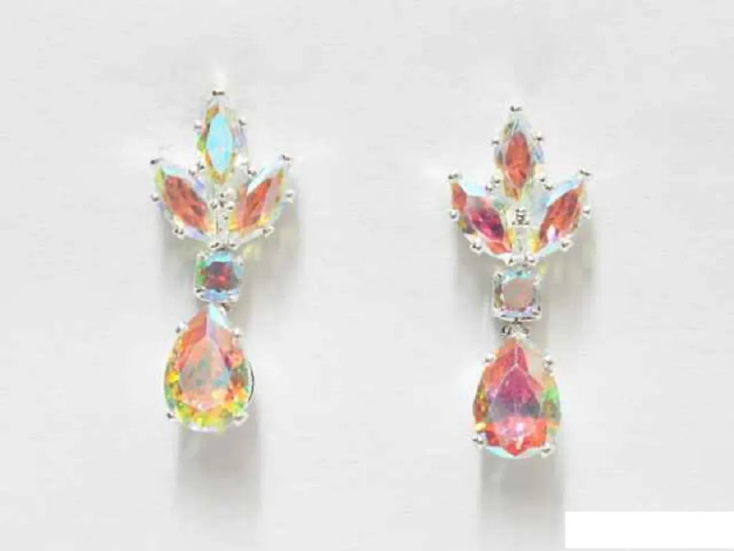 SILVER EARRINGS AB STONES ( 6603 SAB ) sold by Oh My Jewelry