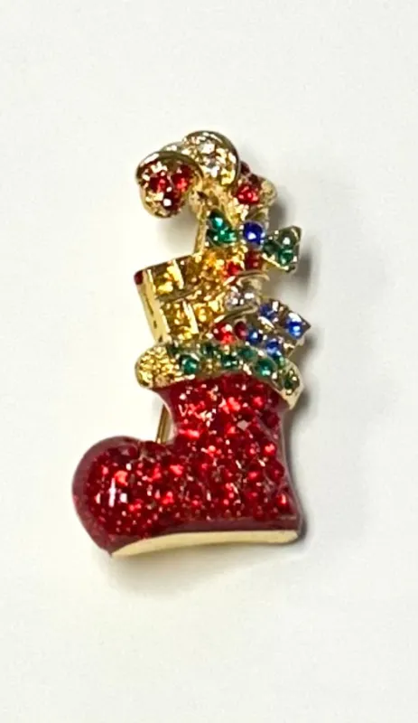 CHRISTMAS STOCKING BROOCH ( 10929 ) sold by Oh My Jewelry