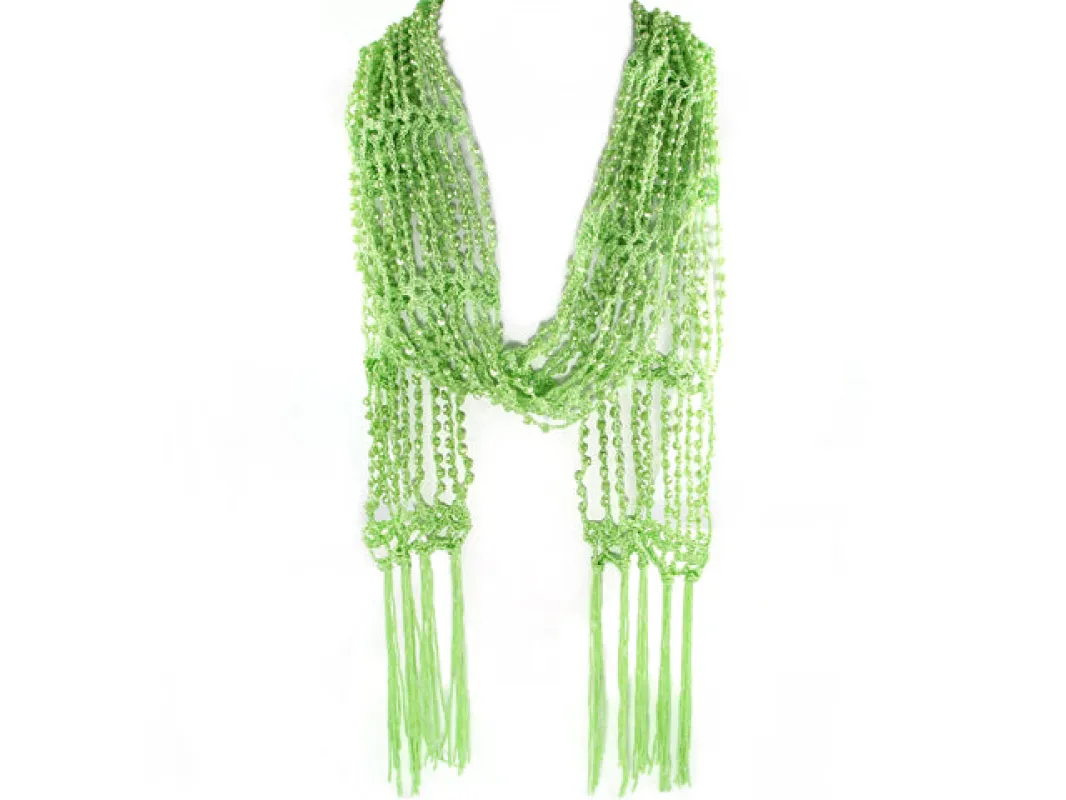 GREEN SCARF GREEN BEADS ( 0432 E ) sold by Oh My Jewelry