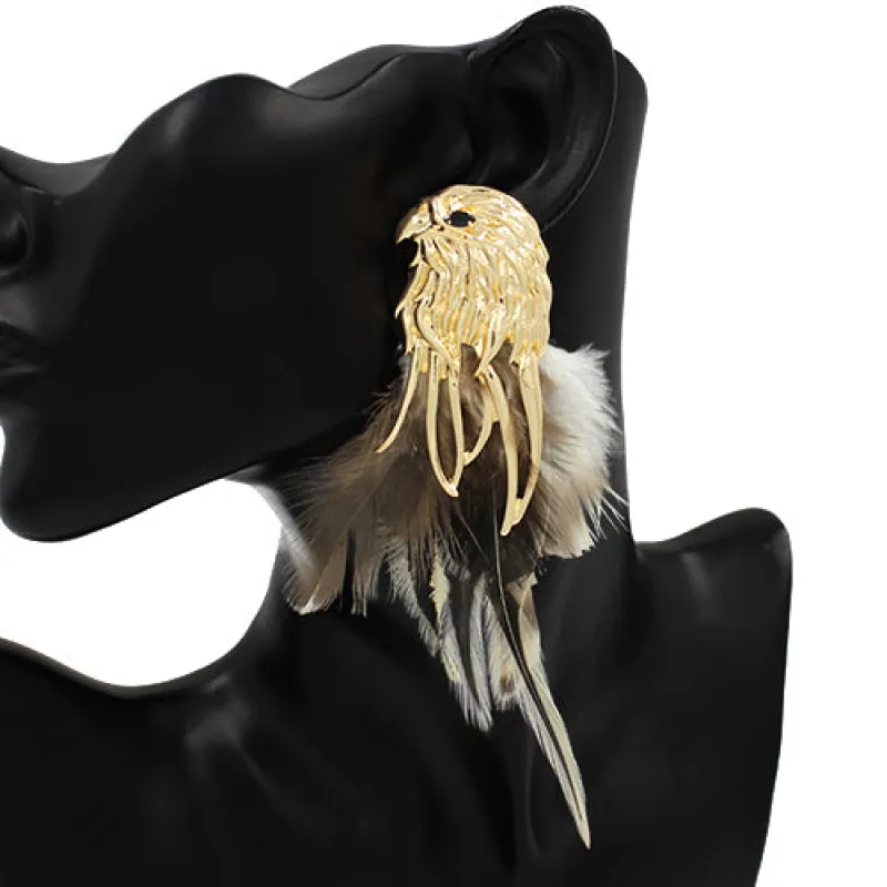 GOLD BIRD EARRINGS ( 4472 GD ) sold by Oh My Jewelry