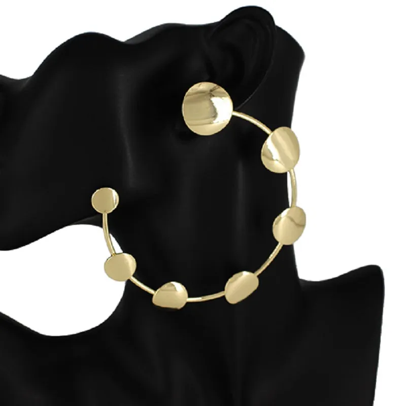 Large Gold Hoop Earrings ( 4300 GD ) sold by Oh My Jewelry