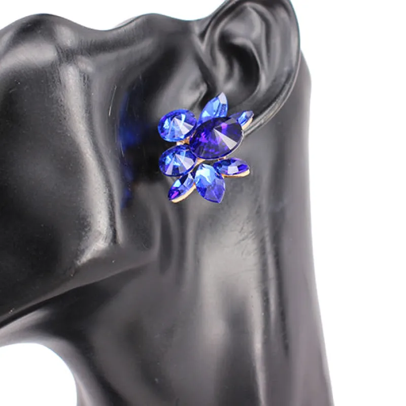 GOLD BLUE EARRINGS ( 8210 GDSAP ) sold by Oh My Jewelry