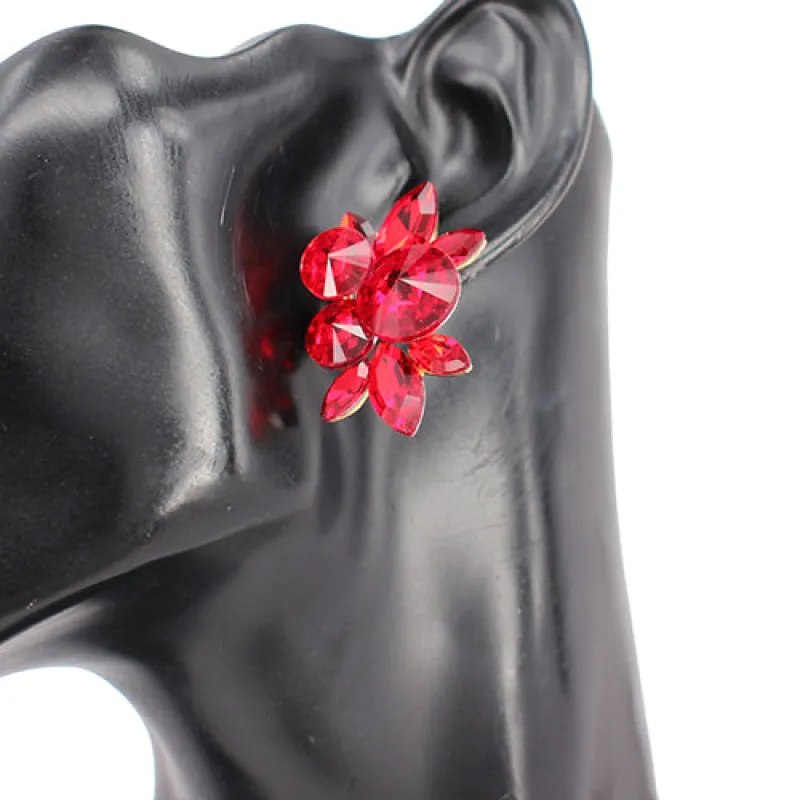 GOLD RED EARRINGS ( 8210 GDLSM ) sold by Oh My Jewelry