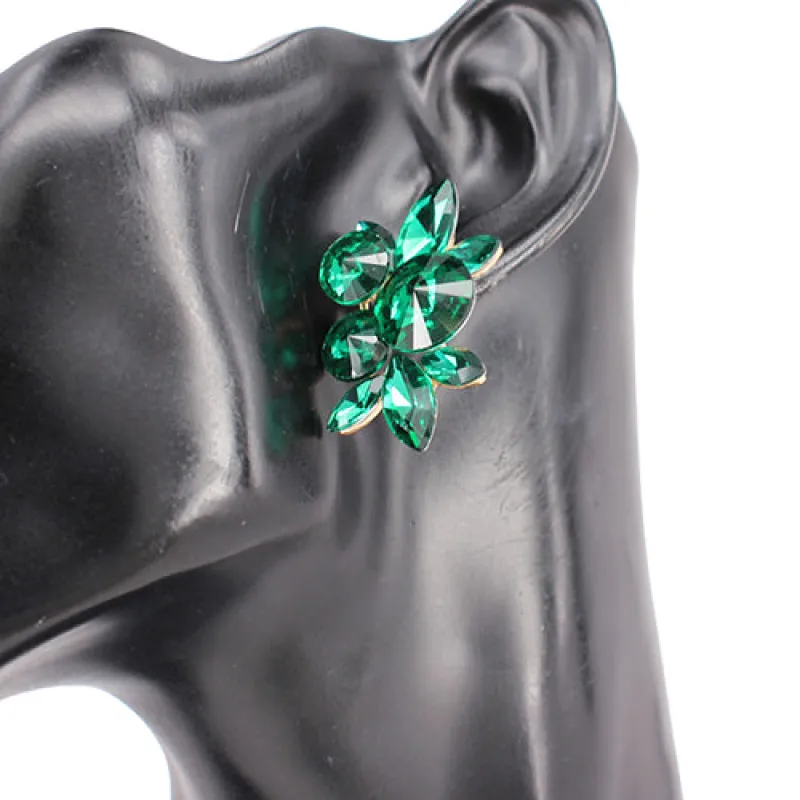 GOLD EMERALD GREEN EARRINGS ( 8210 GDEMR ) sold by Oh My Jewelry