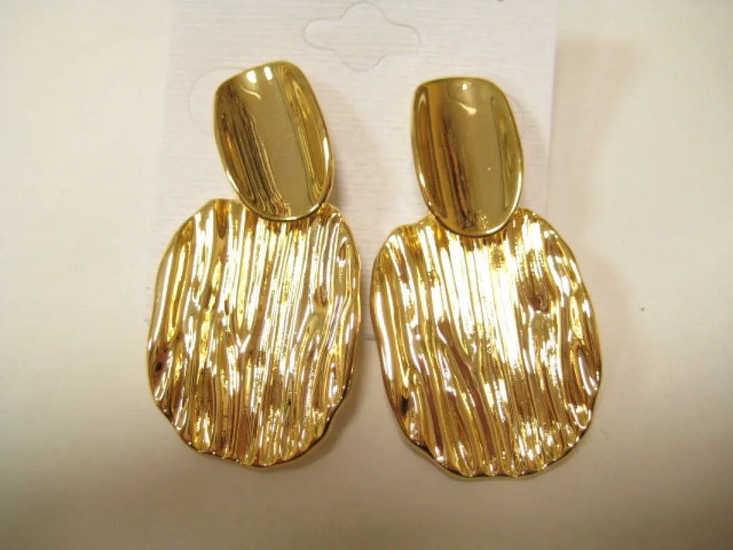 GOLD DANGLING EARRINGS ( 3969 G ) sold by Oh My Jewelry