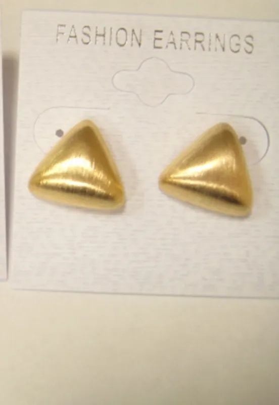 GOLD TRIANGLE EARRINGS ( 4011 G ) sold by Oh My Jewelry