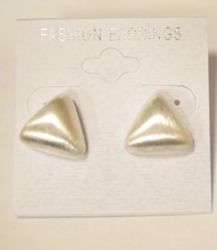SILVER TRIANGLE EARRINGS ( 4011 S ) sold by Oh My Jewelry