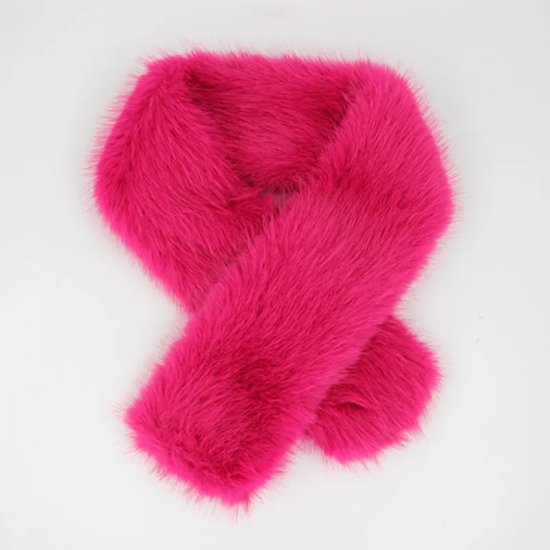 PINK FURRY SCARF ( 1417 PK ) sold by Oh My Jewelry
