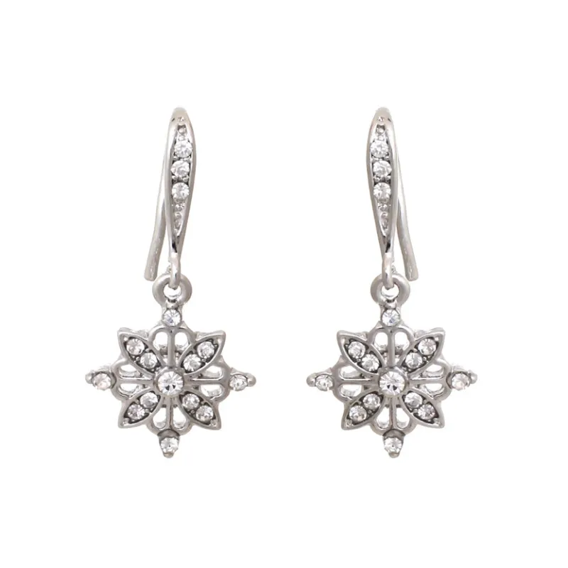 SILVER SNOWFLAKE EARRINGS ( 23698 CRS ) sold by Oh My Jewelry