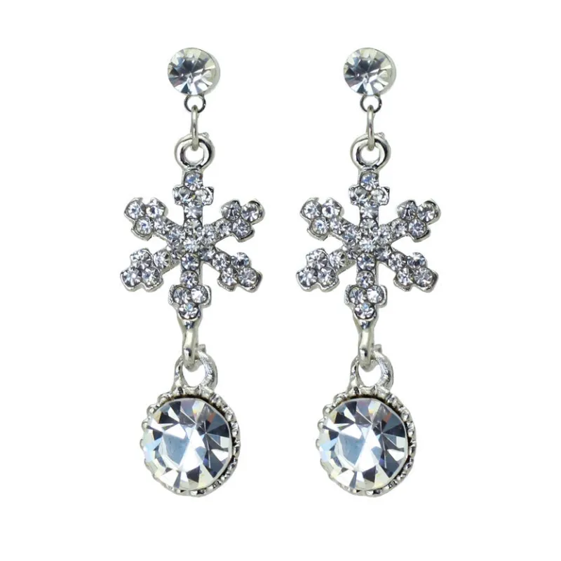 SILVER SNOWFLAKE EARRINGS ( 22439 X ) sold by Oh My Jewelry