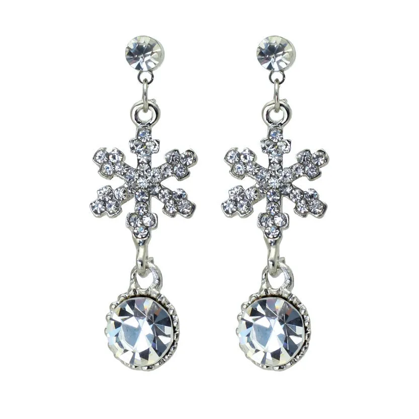 SILVER SNOWFLAKE EARRINGS ( 22439 X ) sold by Oh My Jewelry