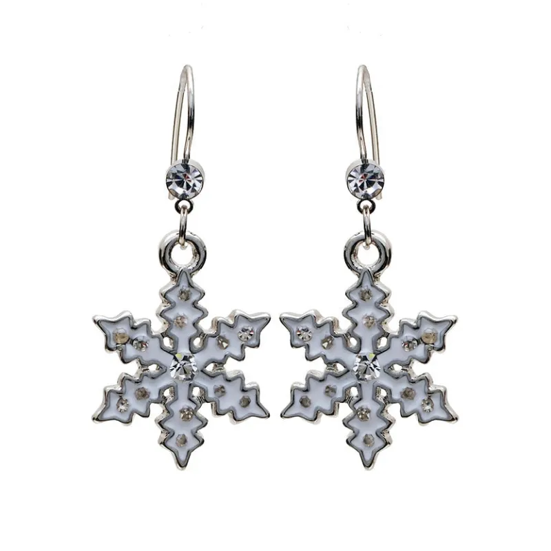 SILVER SNOWFLAKE EARRINGS ( 21968 X ) sold by Oh My Jewelry