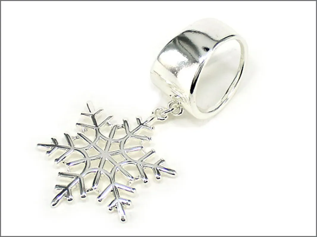 SNOWFLAKE SCARF RING ( 00101 SV ) sold by Oh My Jewelry