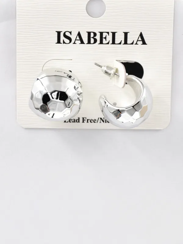 SILVER METAL EARRINGS ( 242440 S ) sold by Oh My Jewelry