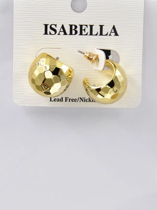 GOLD METAL EARRINGS ( 242440 G ) sold by Oh My Jewelry