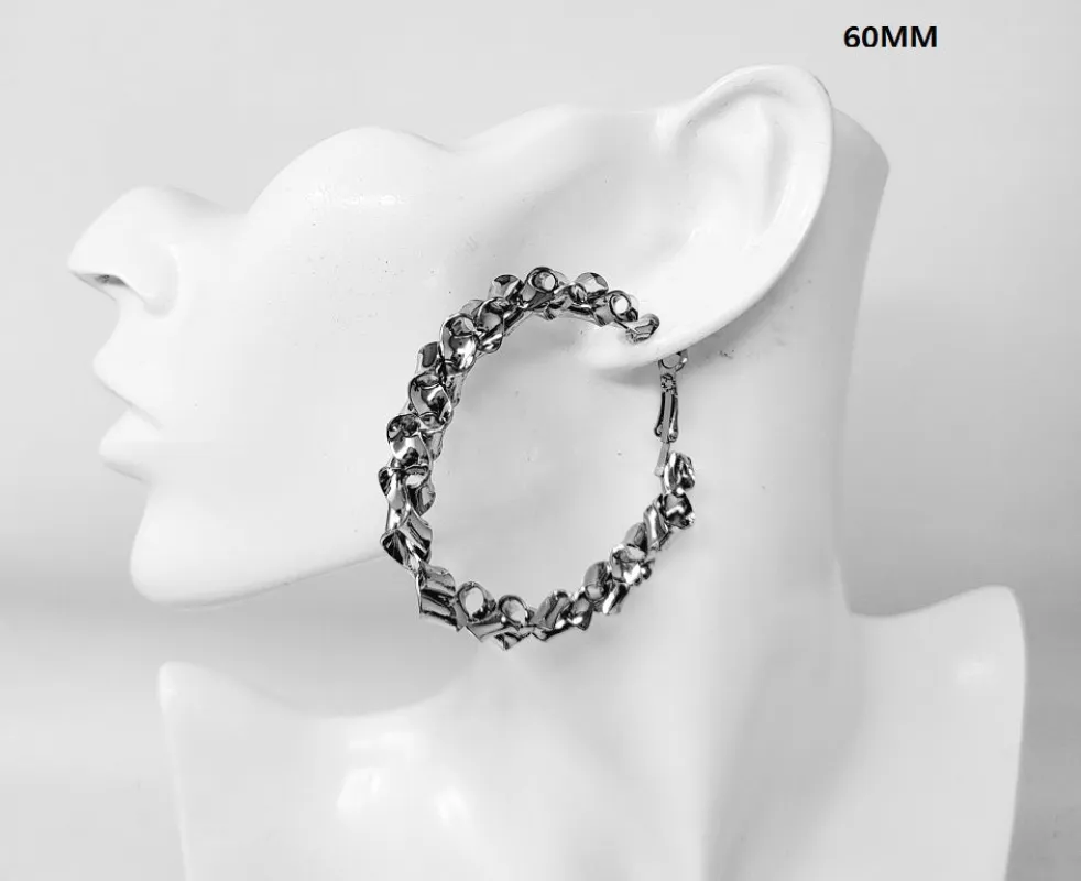 60mm HOOP EARRINGS ( 11423 R ) sold by Oh My Jewelry