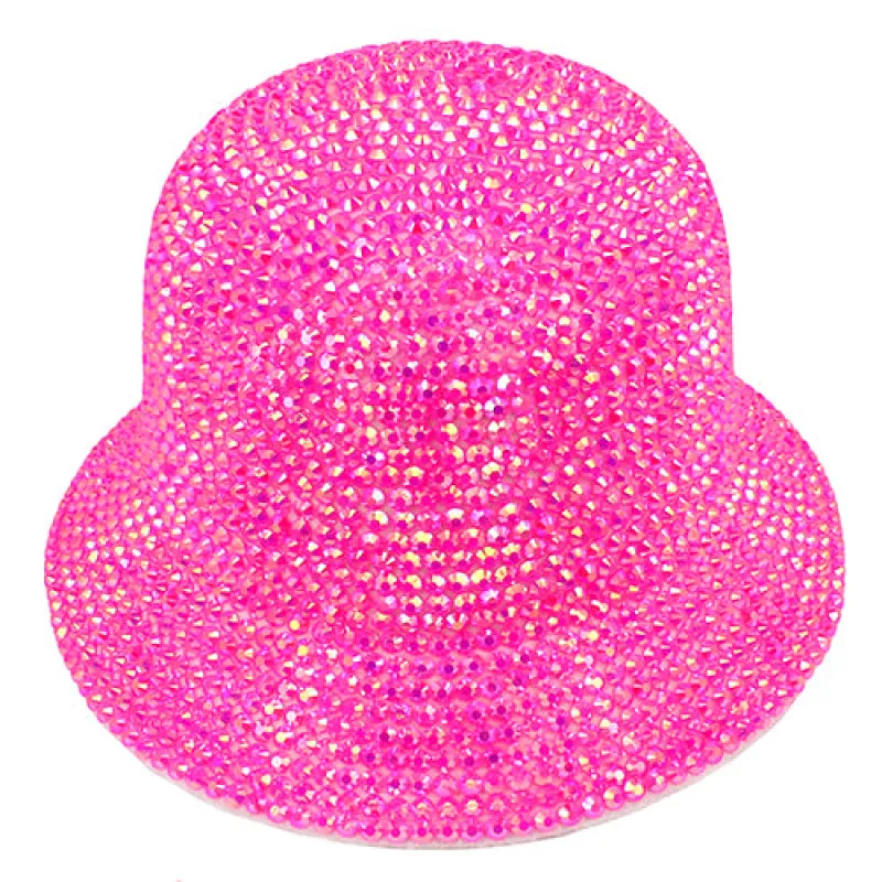 PINK BUCKET HAT STONES ( 2838 DPK ) sold by Oh My Jewelry