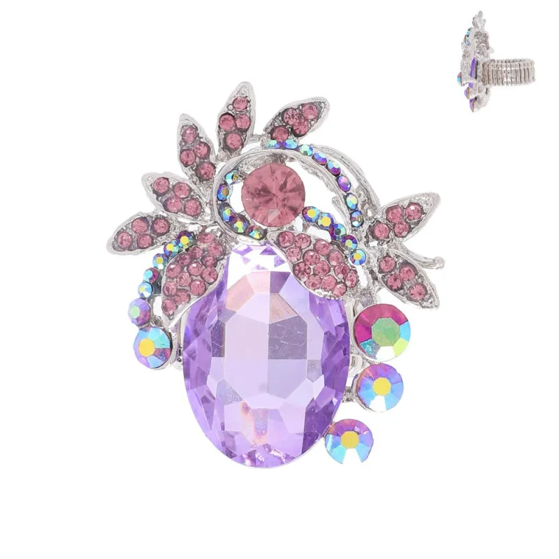 STRETCH RING STONES SILVER LAVENDER ( 47 RLV ) sold by Oh My Jewelry