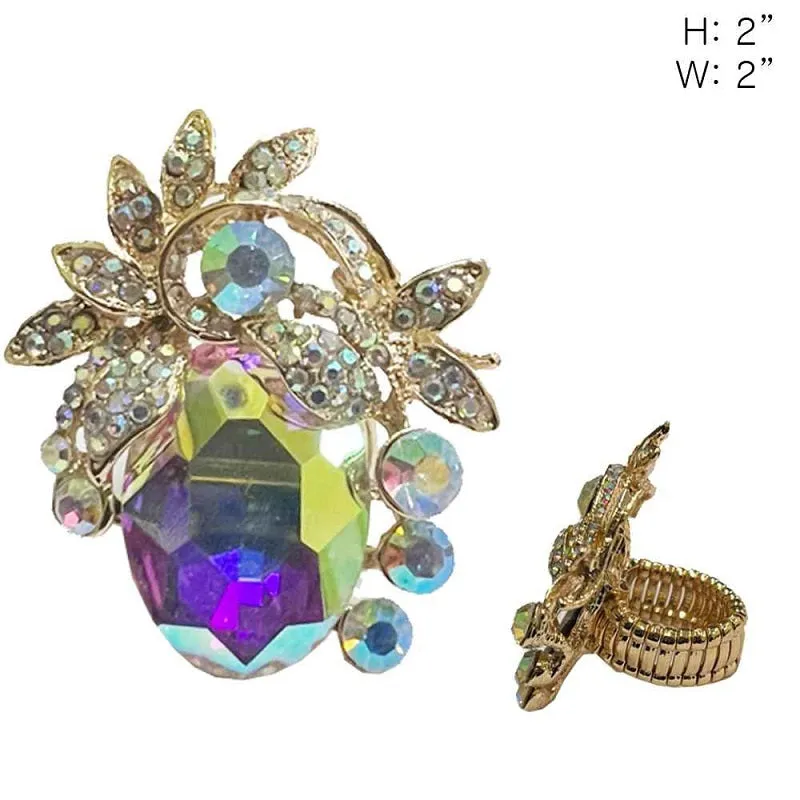 GOLD STRETCH RING AB STONES ( 47 GAB ) sold by Oh My Jewelry