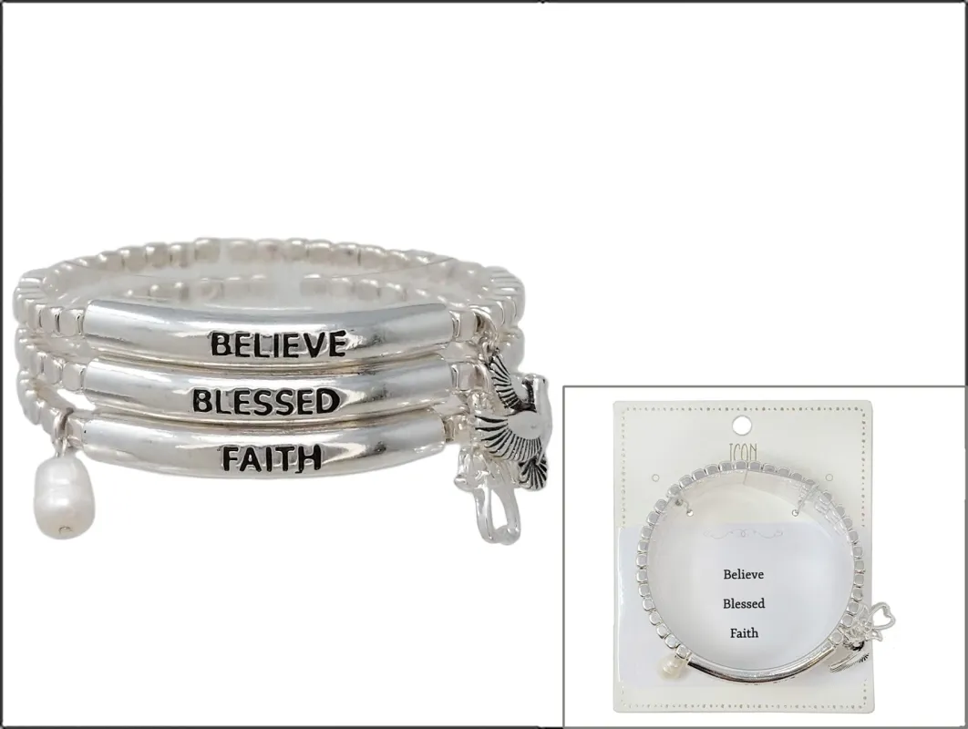 BELIEVE BLESSED FAITH BRACELETS ( 03097 AS ) sold by Oh My Jewelry