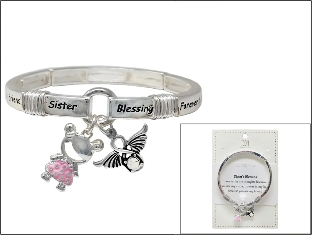 SISTER FAMILY CHARM BRACELET ( 02981 ASCR ) sold by Oh My Jewelry