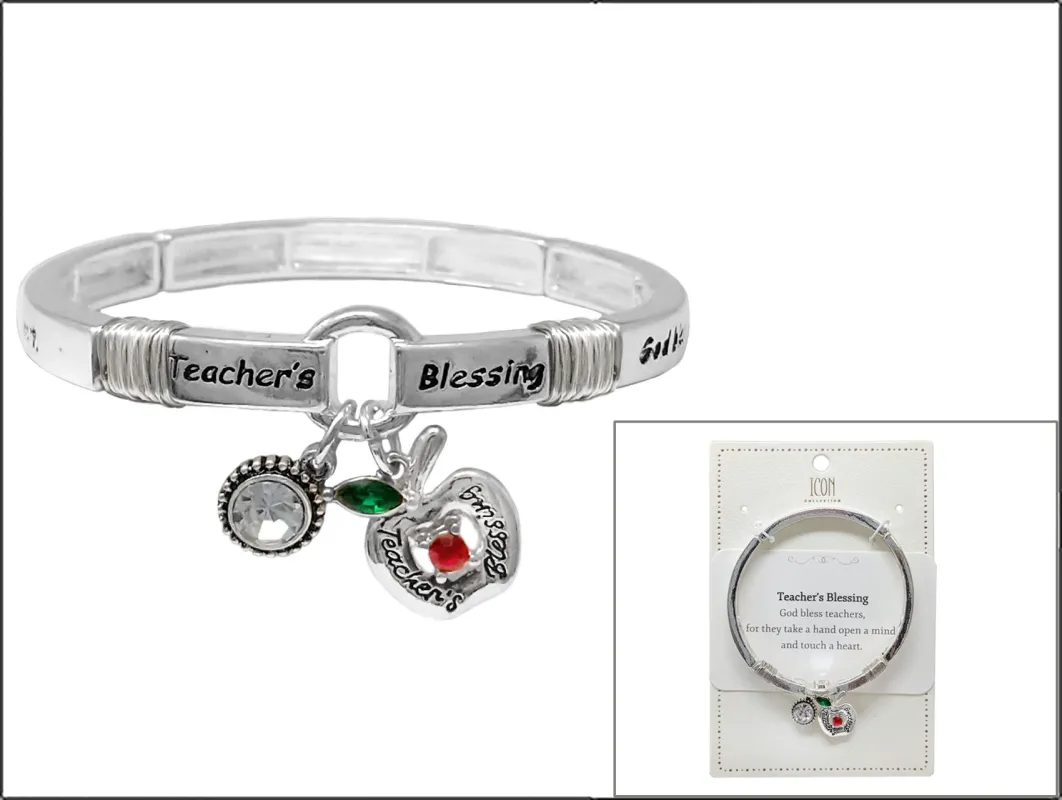 TEACHER CHARM BRACELET ( 02977 ASMT ) sold by Oh My Jewelry