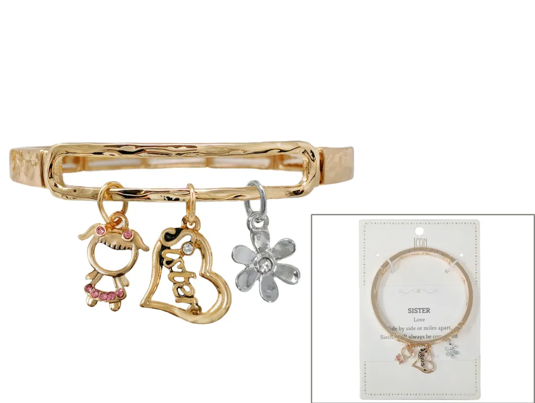 FAMILY SISTER CHARM BRACELET ( 02870 AG ) sold by Oh My Jewelry