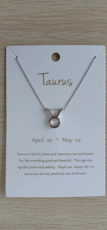 SILVER ZODIAC NECKLACE ( 0311 RHTA ) sold by Oh My Jewelry