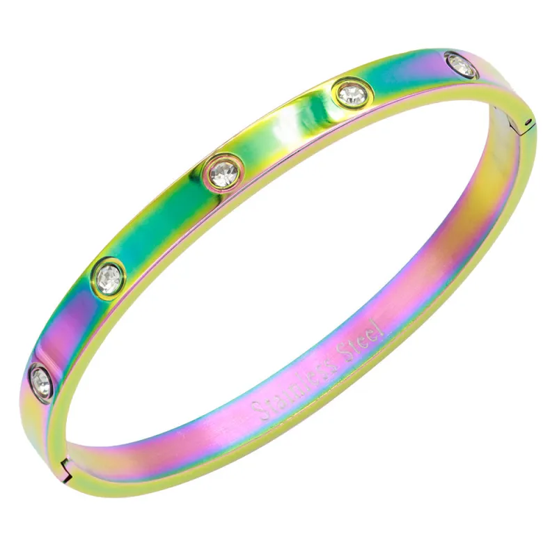 MULTICOLOR BANGLE CLEAR STONES ( 4030 MT ) sold by Oh My Jewelry