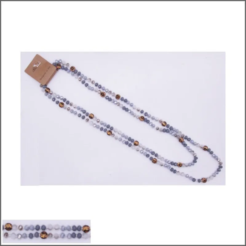 60" 8MM  CRYSTAL NECKLACE ( 102 MT33 ) sold by Oh My Jewelry