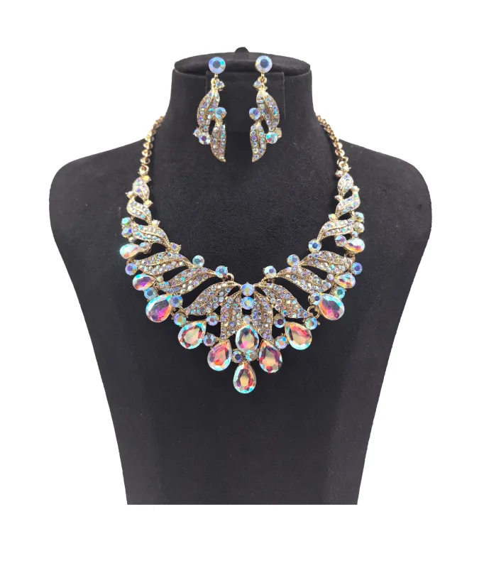 CRYSTAL NECKLACE SET ( 0146 2X ) sold by Oh My Jewelry