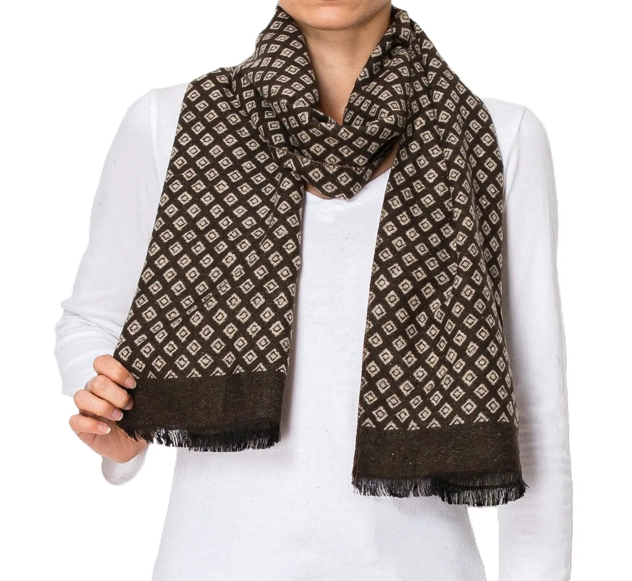 BROWN SCARF ( 21015 BR ) sold by Oh My Jewelry product image thumbnail 3