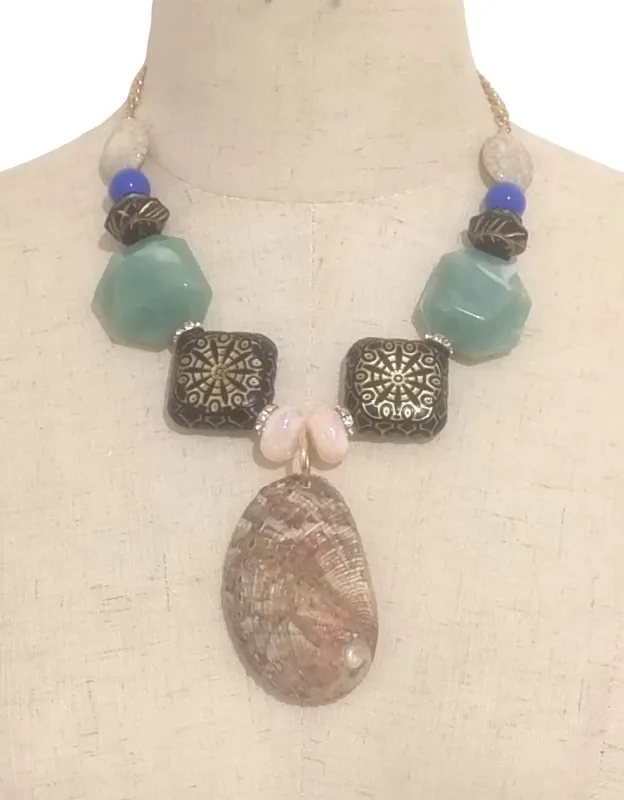 MULTICOLOR NECKLACE SET ( 3703 GPMT ) sold by Oh My Jewelry