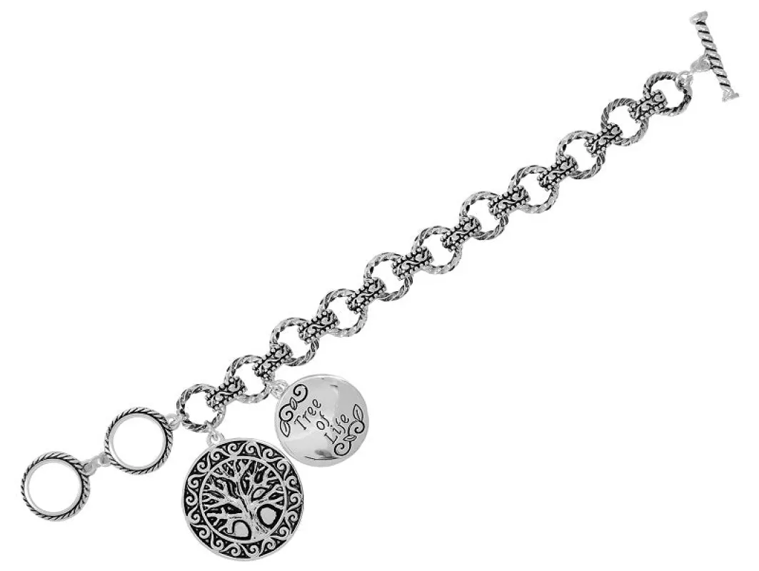 SILVER TREE OF LIFE CHARM BRACELET made by Oh My Jewelry