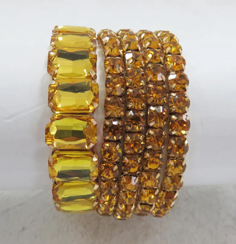 GOLD STRETCH BRACELETS YELLOW STONES ( 629 GYL ) sold by Oh My Jewelry