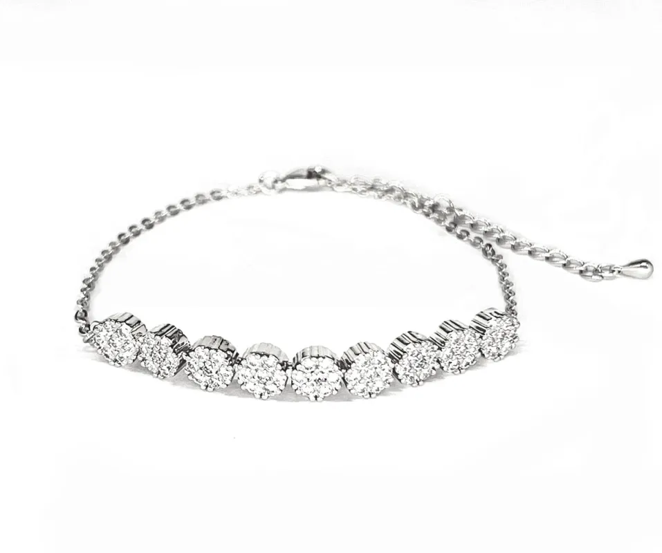 CZ ADJUSTABLE BRACELET ( 573 SCL ) sold by Oh My Jewelry