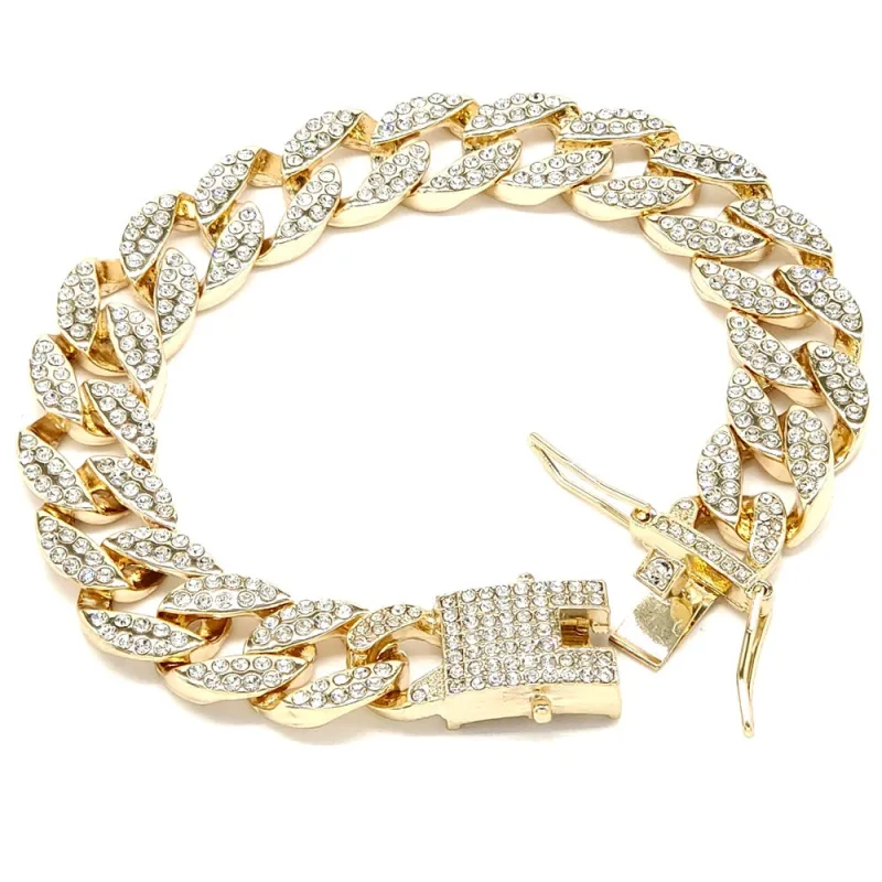 8.5" ICE OUT CHAIN BRACELET ( 3040 GL8.5 ) sold by Oh My Jewelry