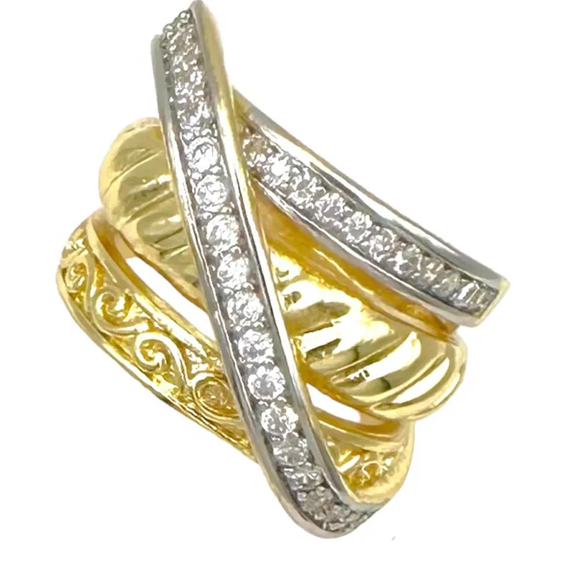 SILVER GOLD RING SIZE 7 ( 2180 SIZE7 ) sold by Oh My Jewelry